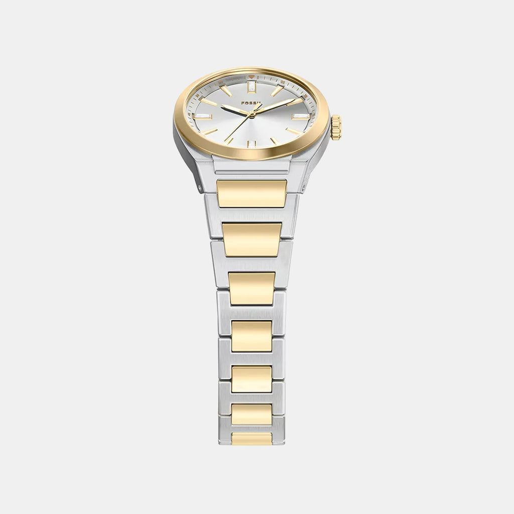 Everett Women Quartz Silver Dial Analog Stainless Steel Watch ES5494