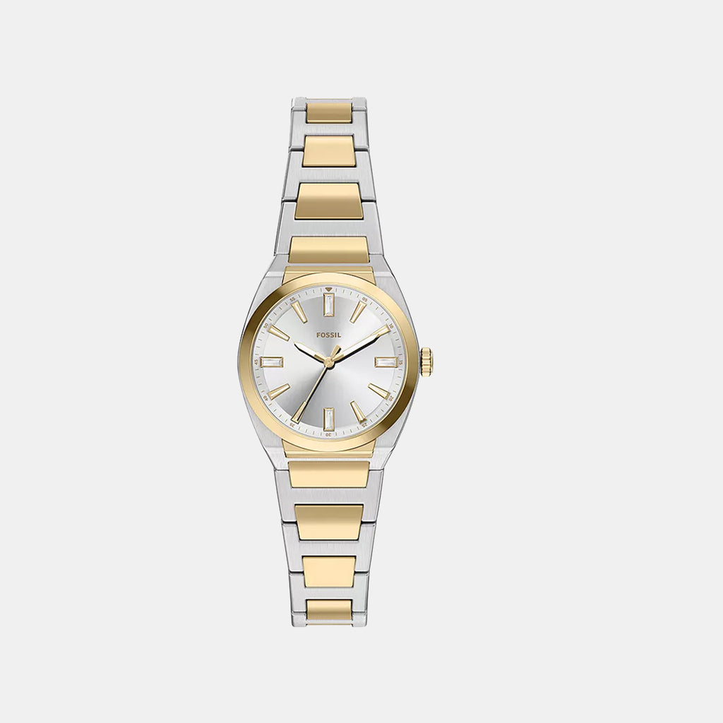 Everett Women Quartz Silver Dial Analog Stainless Steel Watch ES5494