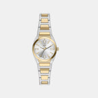 Everett Women Quartz Silver Dial Analog Stainless Steel Watch ES5494