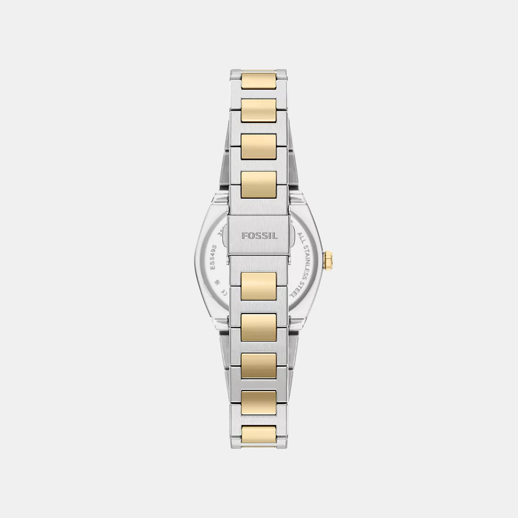 Everett Women Quartz Black Dial Analog Stainless Steel Watch ES5495