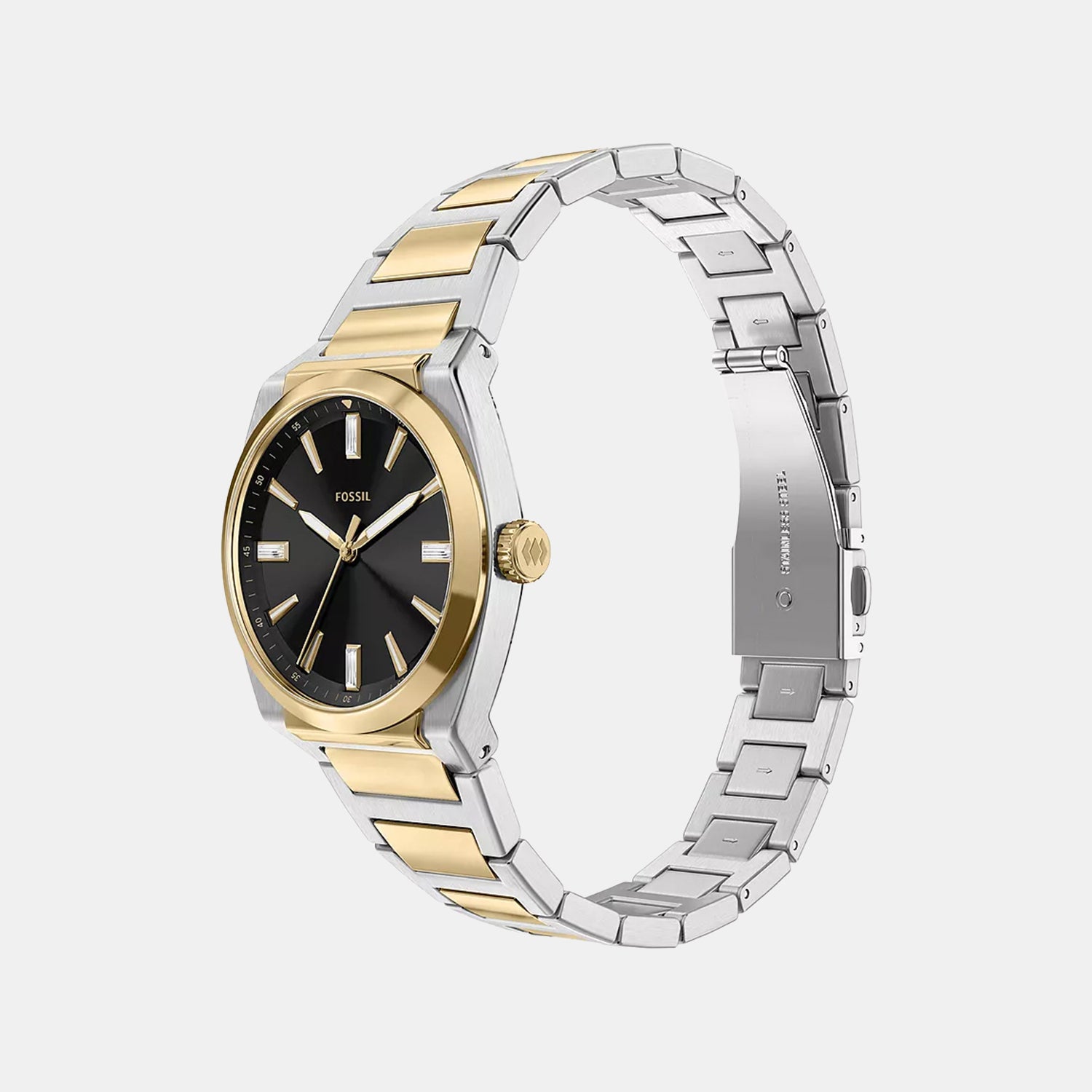 Everett Women Quartz Black Dial Analog Stainless Steel Watch ES5495