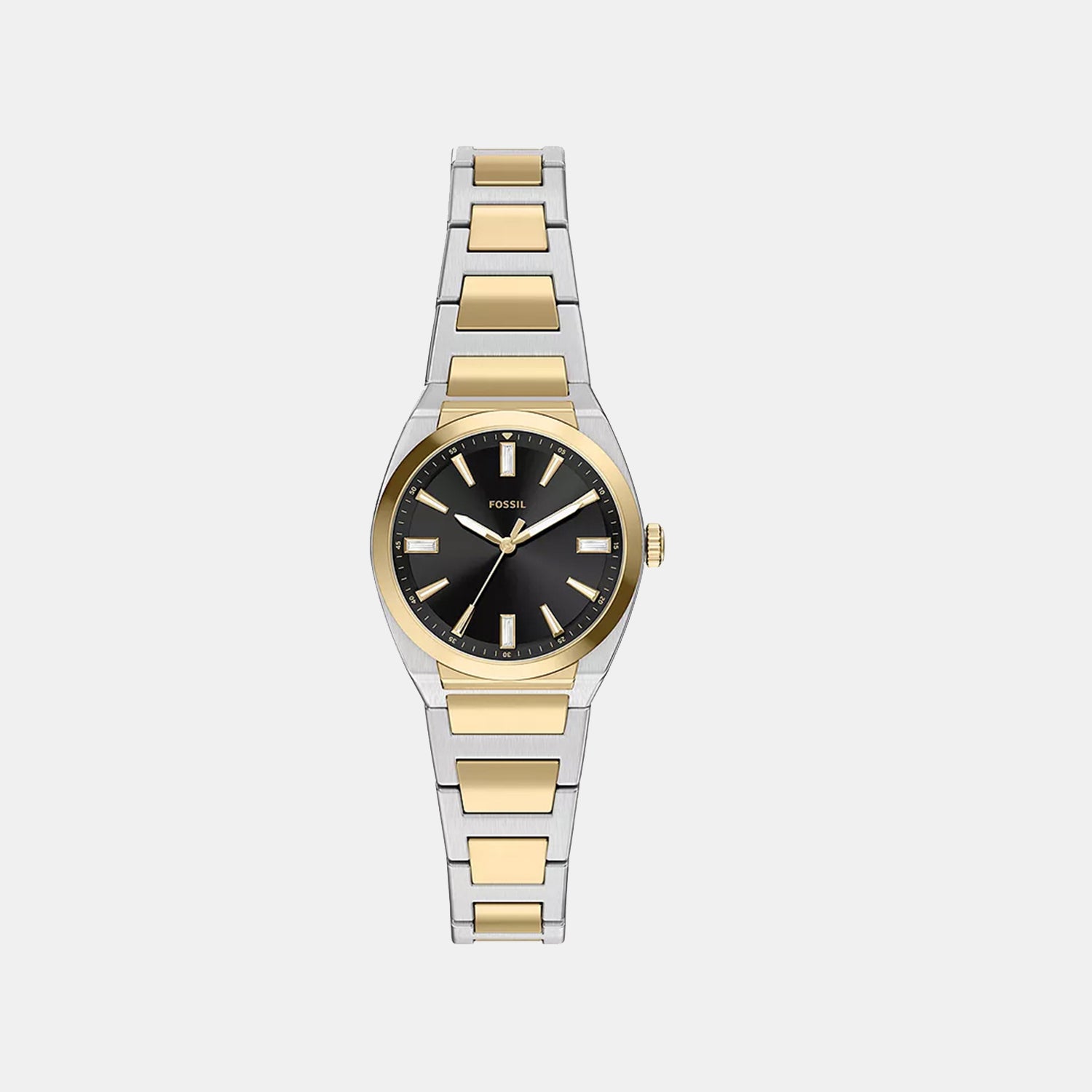 Everett Women Quartz Black Dial Analog Stainless Steel Watch ES5495