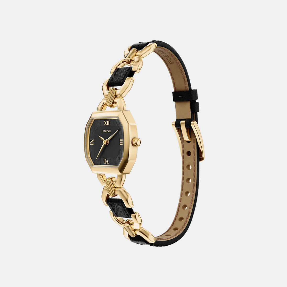 Harlow Women Quartz Black Dial Analog Leather Watch ES5496