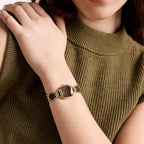 Harlow Women Quartz Brown Dial Analog Leather Watch ES5497