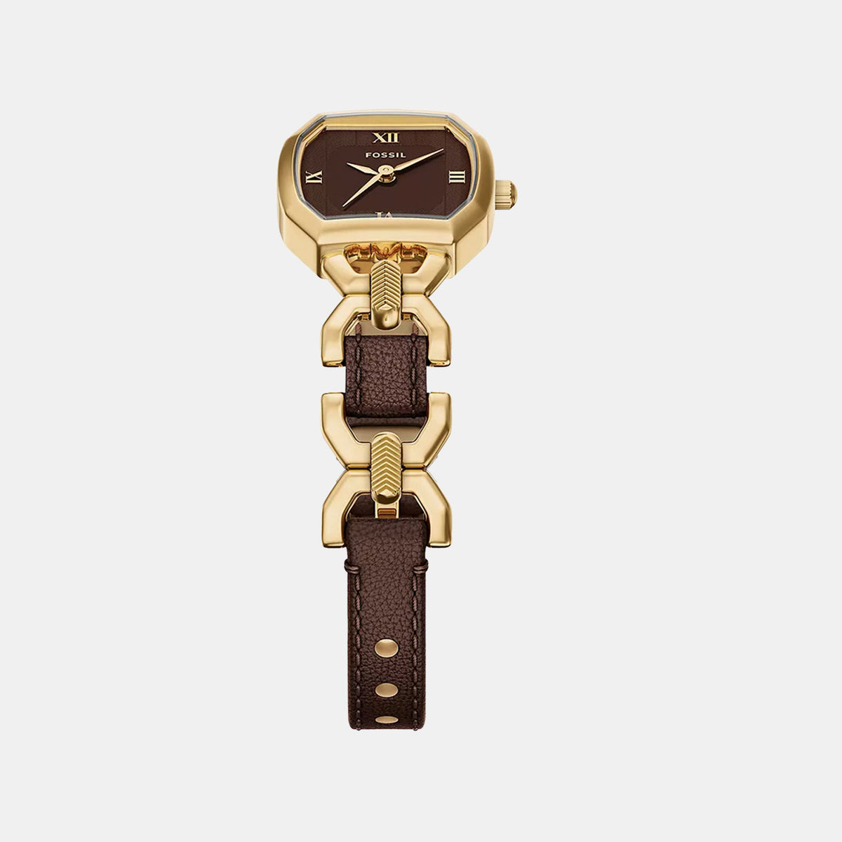 Harlow Women Quartz Brown Dial Analog Leather Watch ES5497