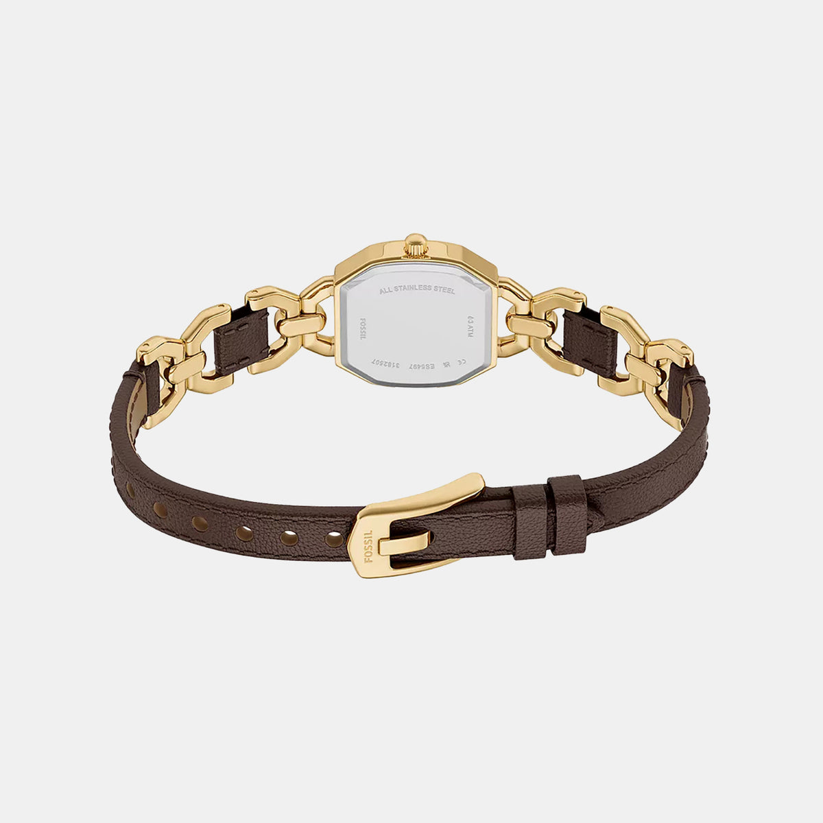 Harlow Women Quartz Brown Dial Analog Leather Watch ES5497