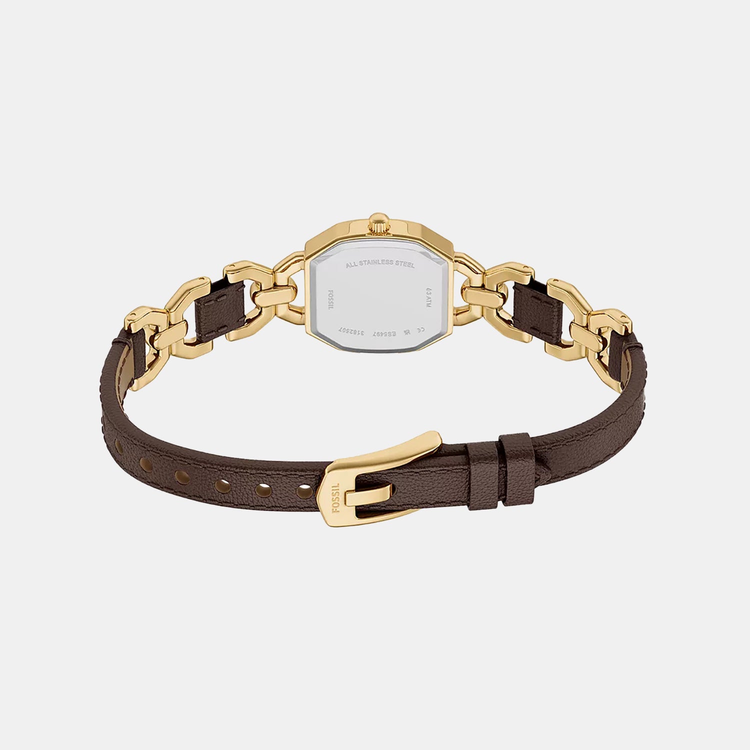 Harlow Women Quartz Brown Dial Analog Leather Watch ES5497