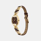 Harlow Women Quartz Brown Dial Analog Leather Watch ES5497
