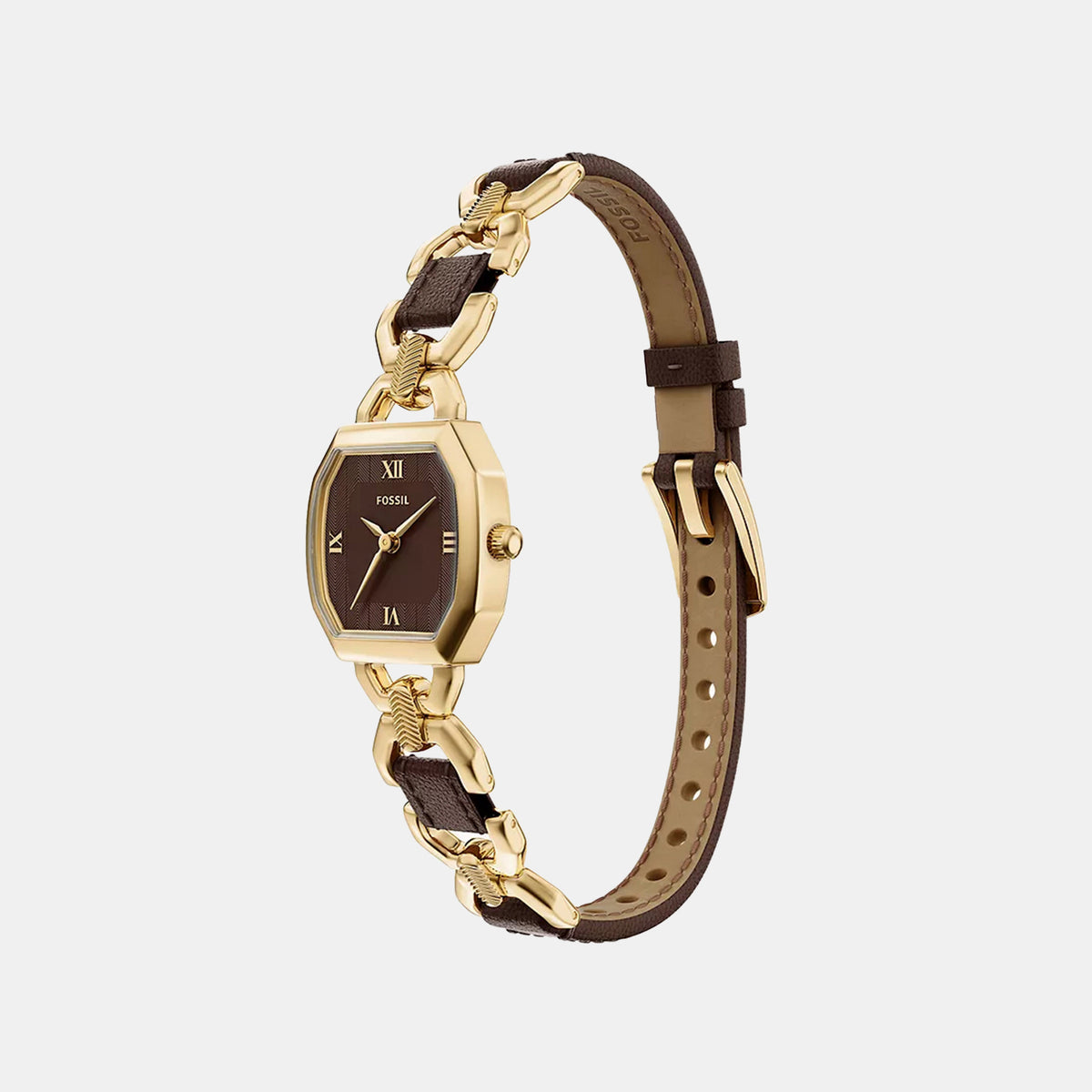 Harlow Women Quartz Brown Dial Analog Leather Watch ES5497