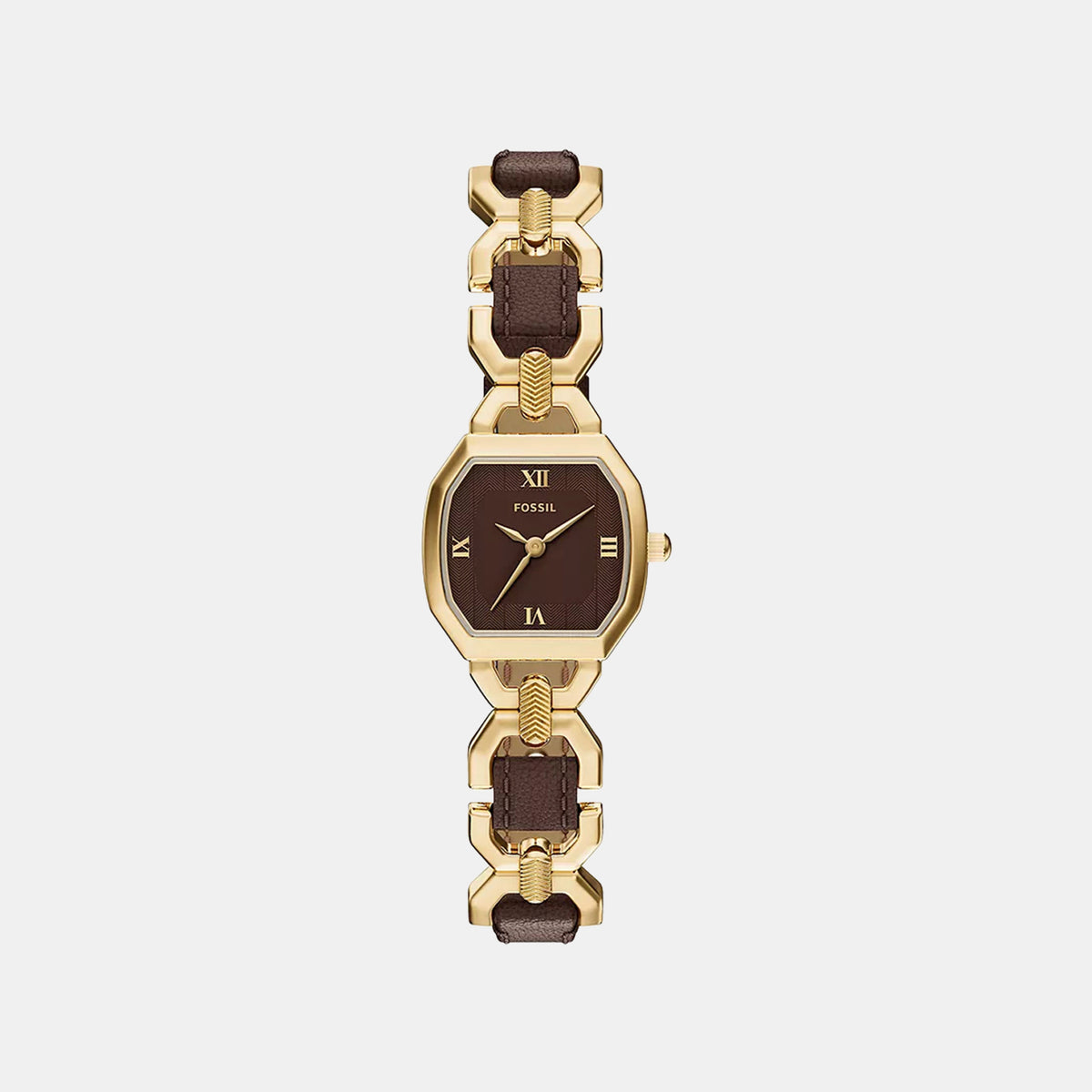Harlow Women Quartz Brown Dial Analog Leather Watch ES5497
