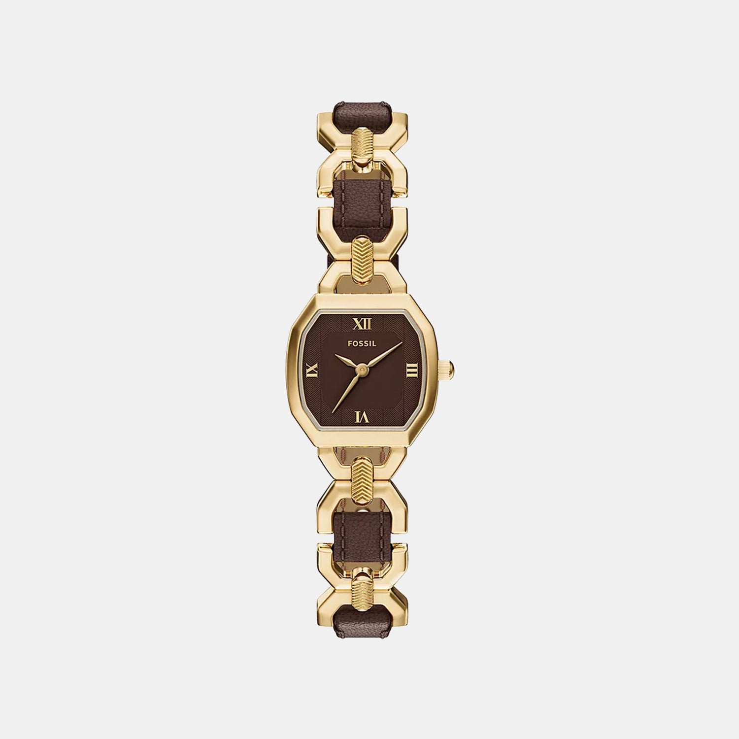 Harlow Women Quartz Brown Dial Analog Leather Watch ES5497