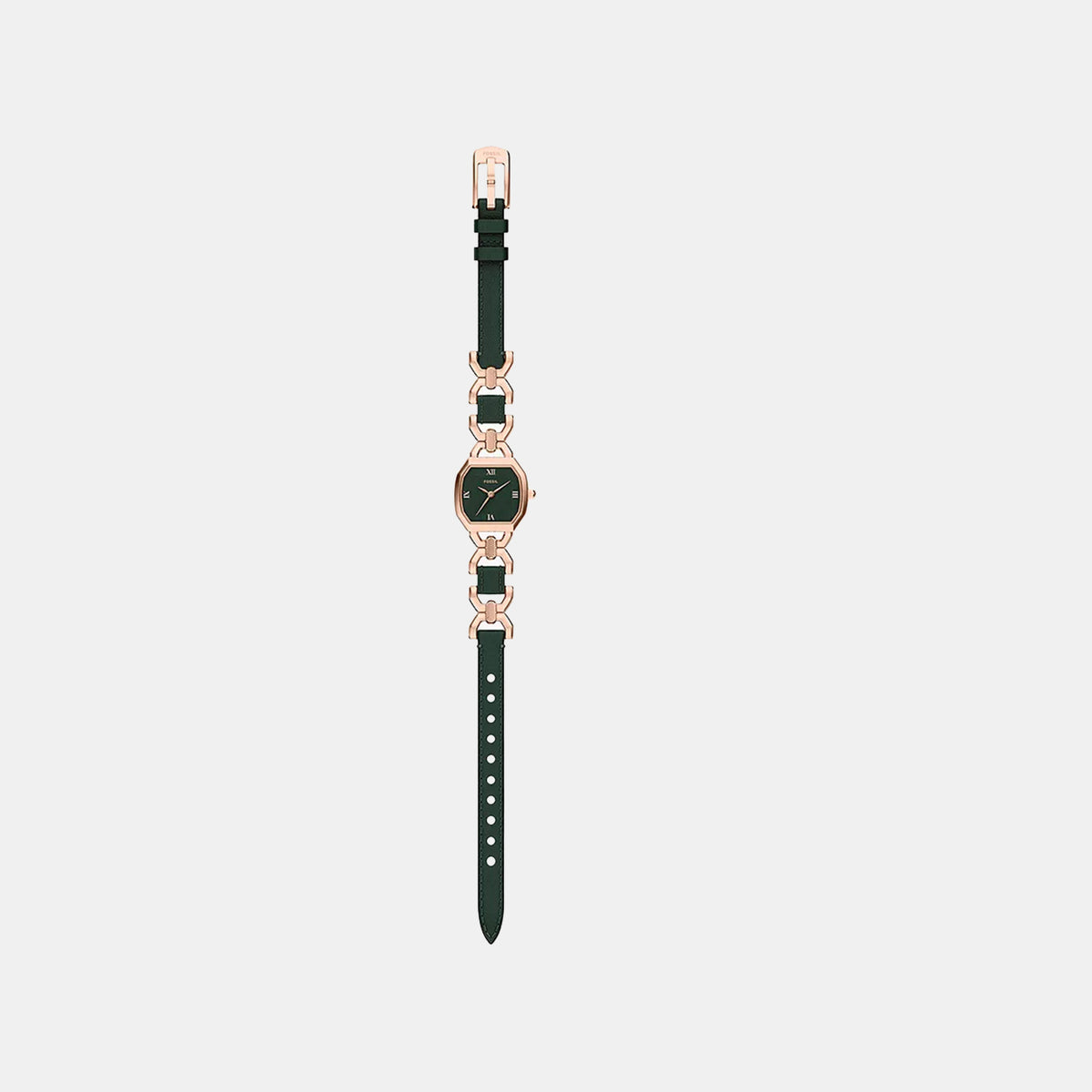 Harlow Women Quartz Green Dial Analog Leather Watch ES5498