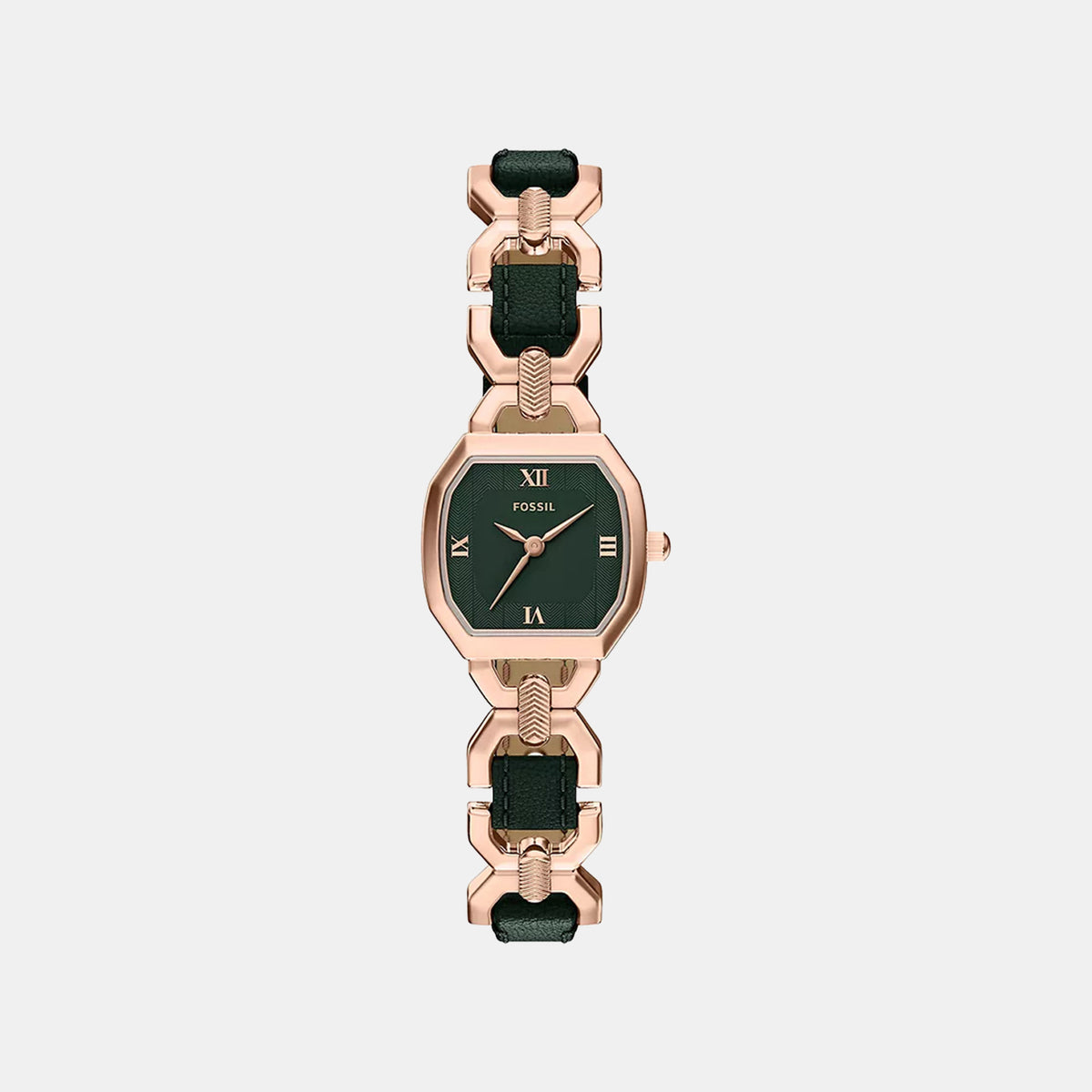 Harlow Women Quartz Green Dial Analog Leather Watch ES5498