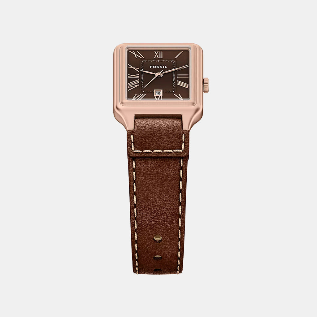 Raquel Women Quartz Brown Dial Analog Leather Watch ES5503