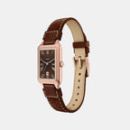 Raquel Women Quartz Brown Dial Analog Leather Watch ES5503