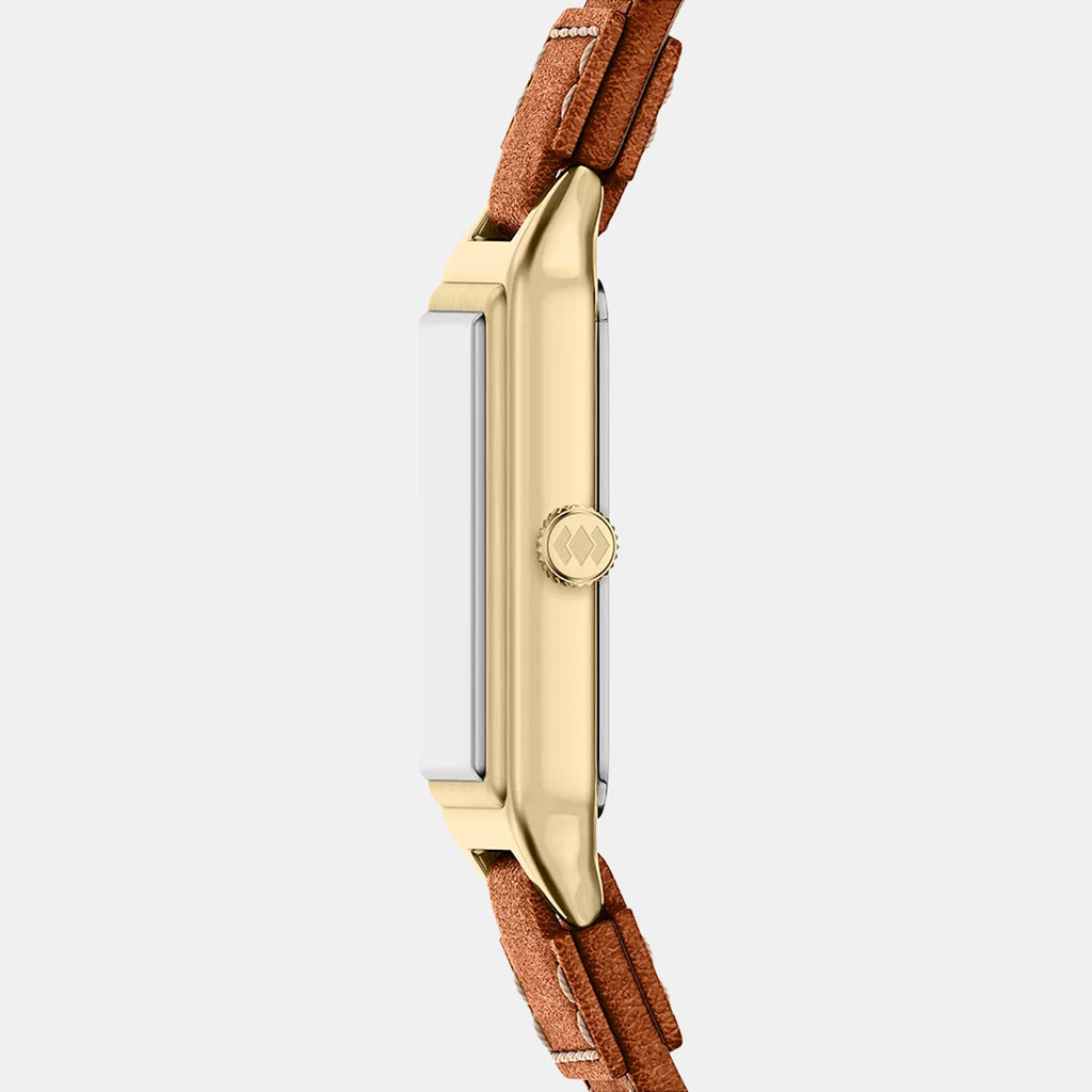 Raquel Women Quartz Cream Dial Analog Leather Watch ES5504