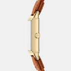Raquel Women Quartz Cream Dial Analog Leather Watch ES5504