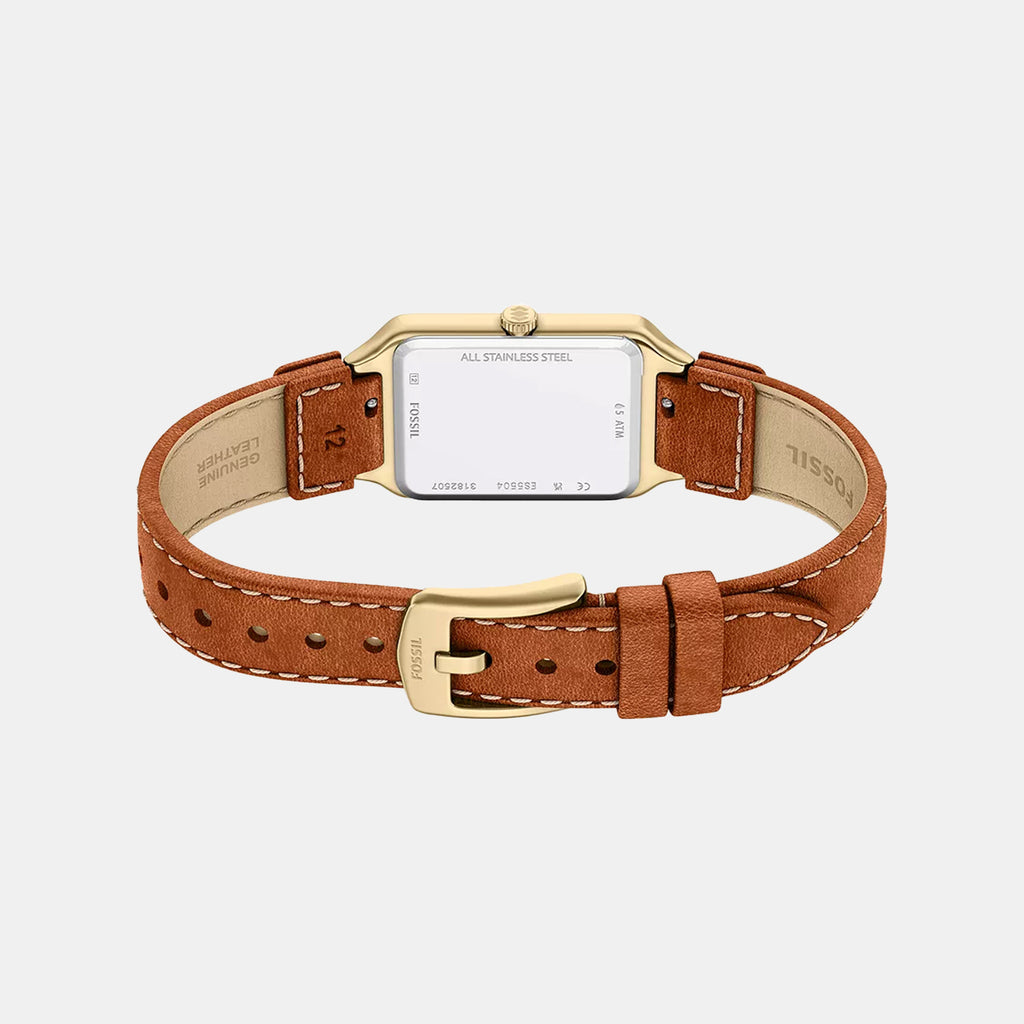 Raquel Women Quartz Cream Dial Analog Leather Watch ES5504