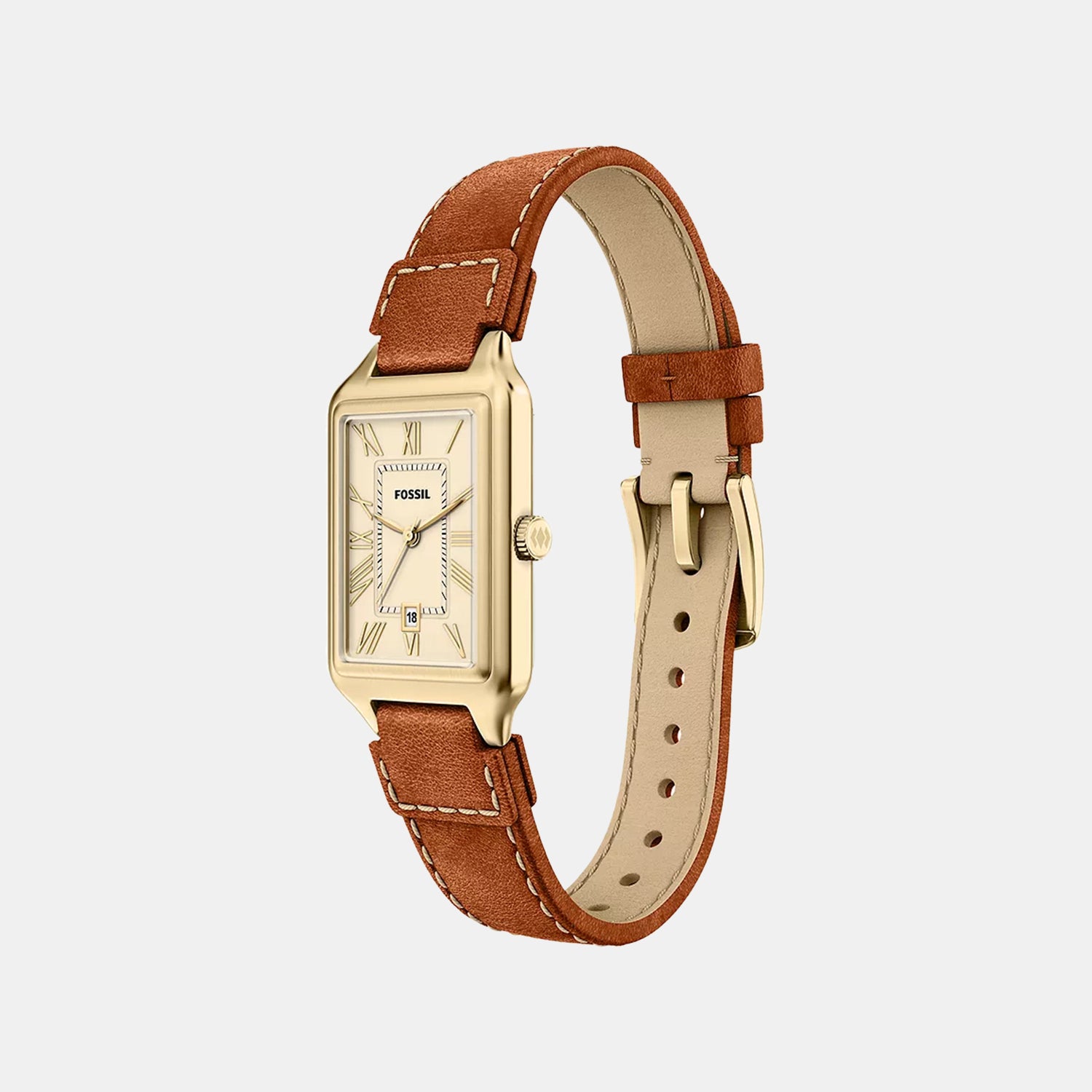 Raquel Women Quartz Cream Dial Analog Leather Watch ES5504