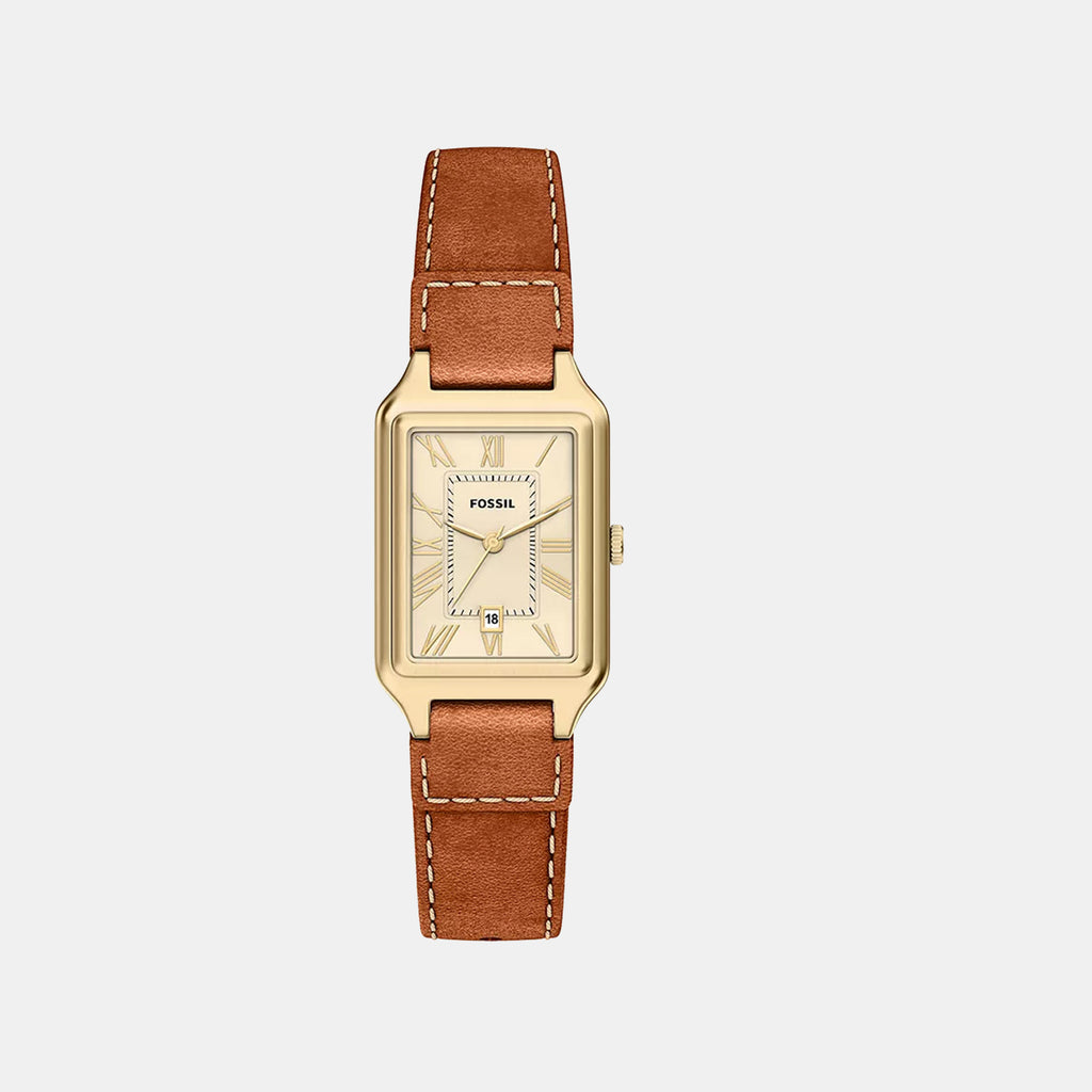 Raquel Women Quartz Cream Dial Analog Leather Watch ES5504