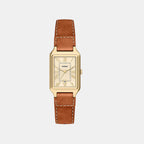 Raquel Women Quartz Cream Dial Analog Leather Watch ES5504