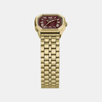 Harlow Women Quartz Red Dial Analog Stainless Steel Watch ES5511