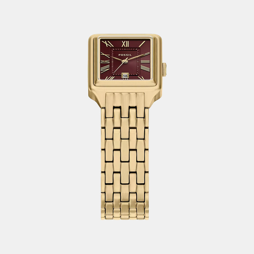 Raquel Women Quartz Red Dial Analog Stainless Steel Watch ES5512