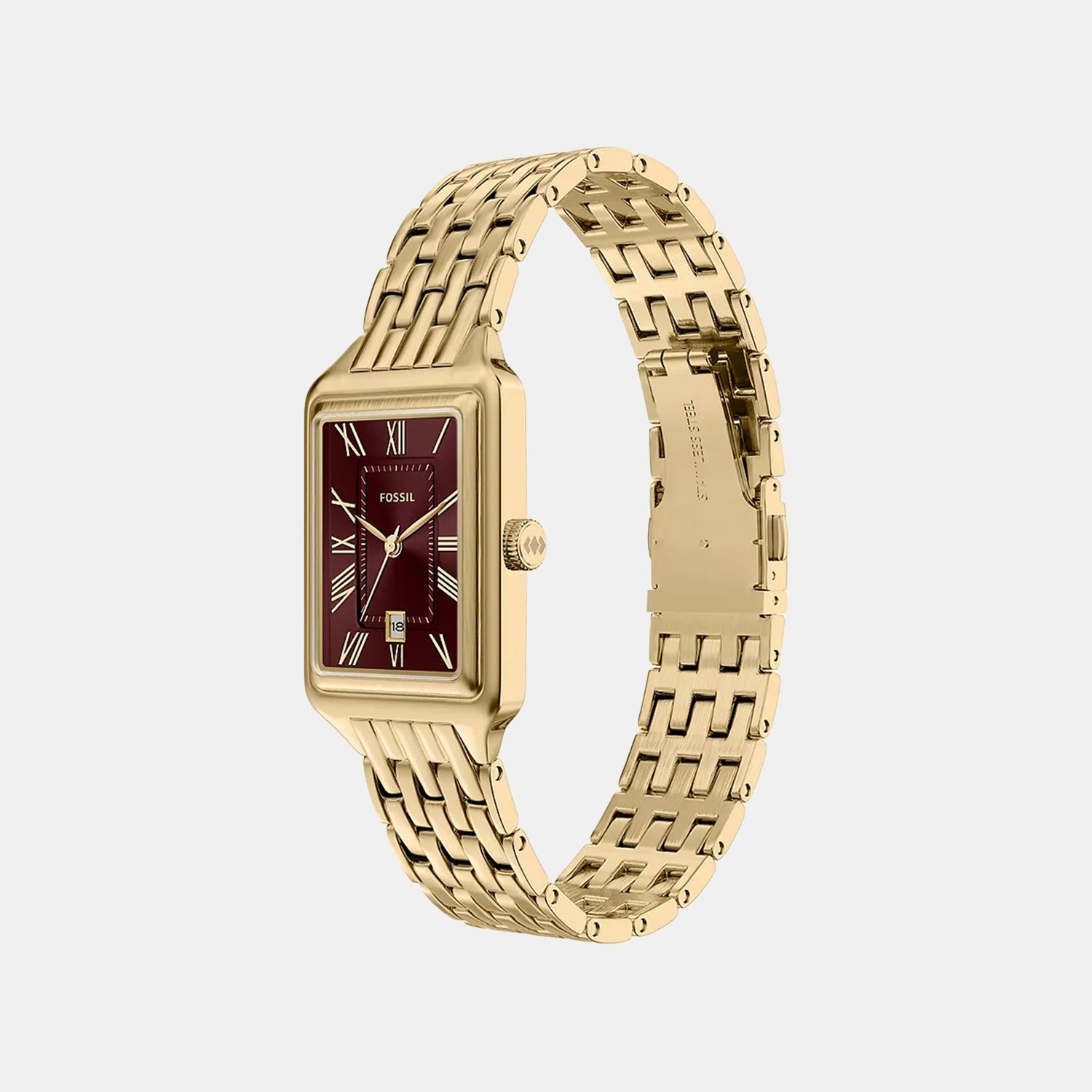 Raquel Women Quartz Red Dial Analog Stainless Steel Watch ES5512