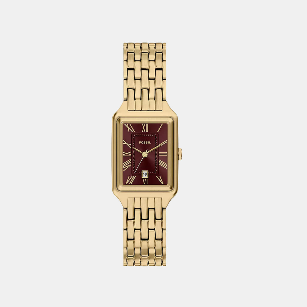 Raquel Women Quartz Red Dial Analog Stainless Steel Watch ES5512