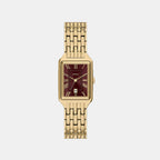 Raquel Women Quartz Red Dial Analog Stainless Steel Watch ES5512