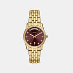 Scarlette Women Quartz Red Dial Analog Stainless Steel Watch ES5514