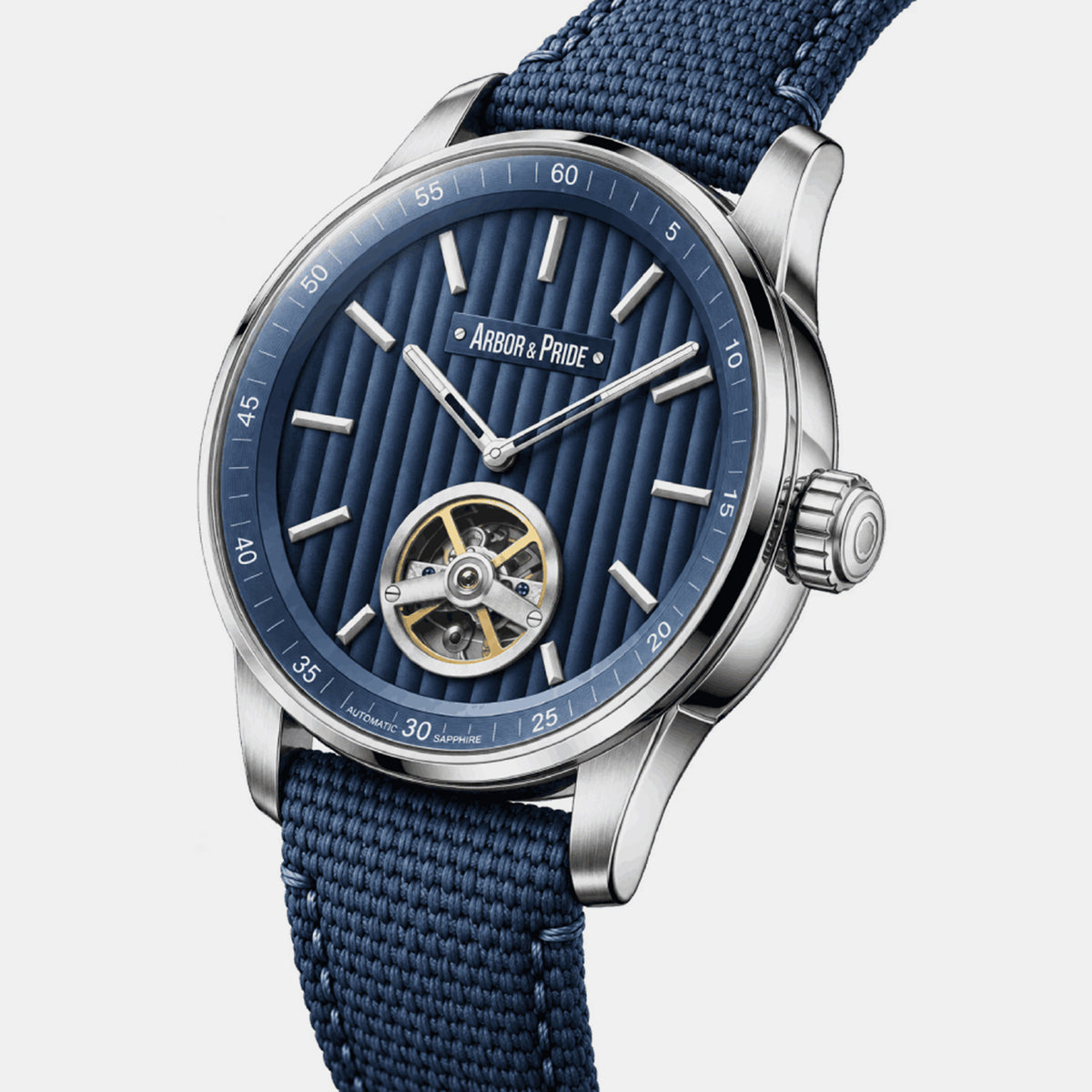 Estonia Men Automatic Blue Dial Analog Leather Watch Estonia - Blue