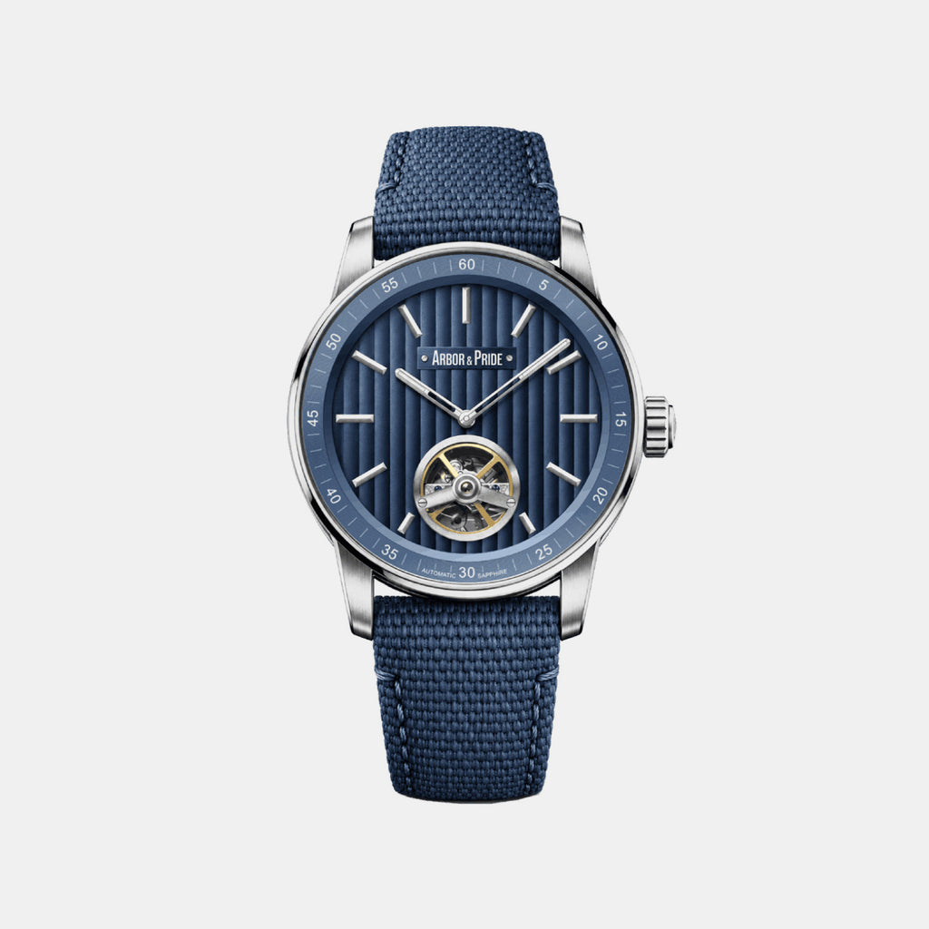 Estonia Men Automatic Blue Dial Analog Leather Watch Estonia - Blue
