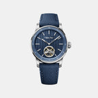 Estonia Men Automatic Blue Dial Analog Leather Watch Estonia - Blue