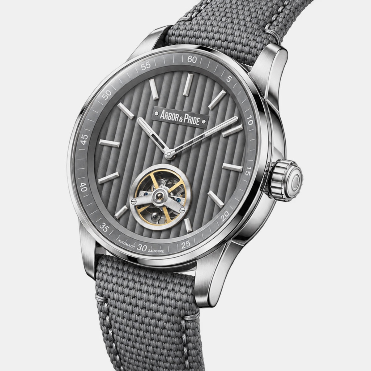 Estonia Men Automatic Grey Dial Analog Leather Watch Estonia - Grey