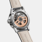 Estonia Men Automatic Grey Dial Analog Leather Watch Estonia - Grey