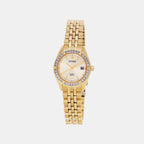 Women Quartz Gold Dial Analog Stainless Steel Watch EU6062-50P