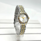 Women Quartz Silver Dial Analog Stainless Steel Watch EU6066-59A