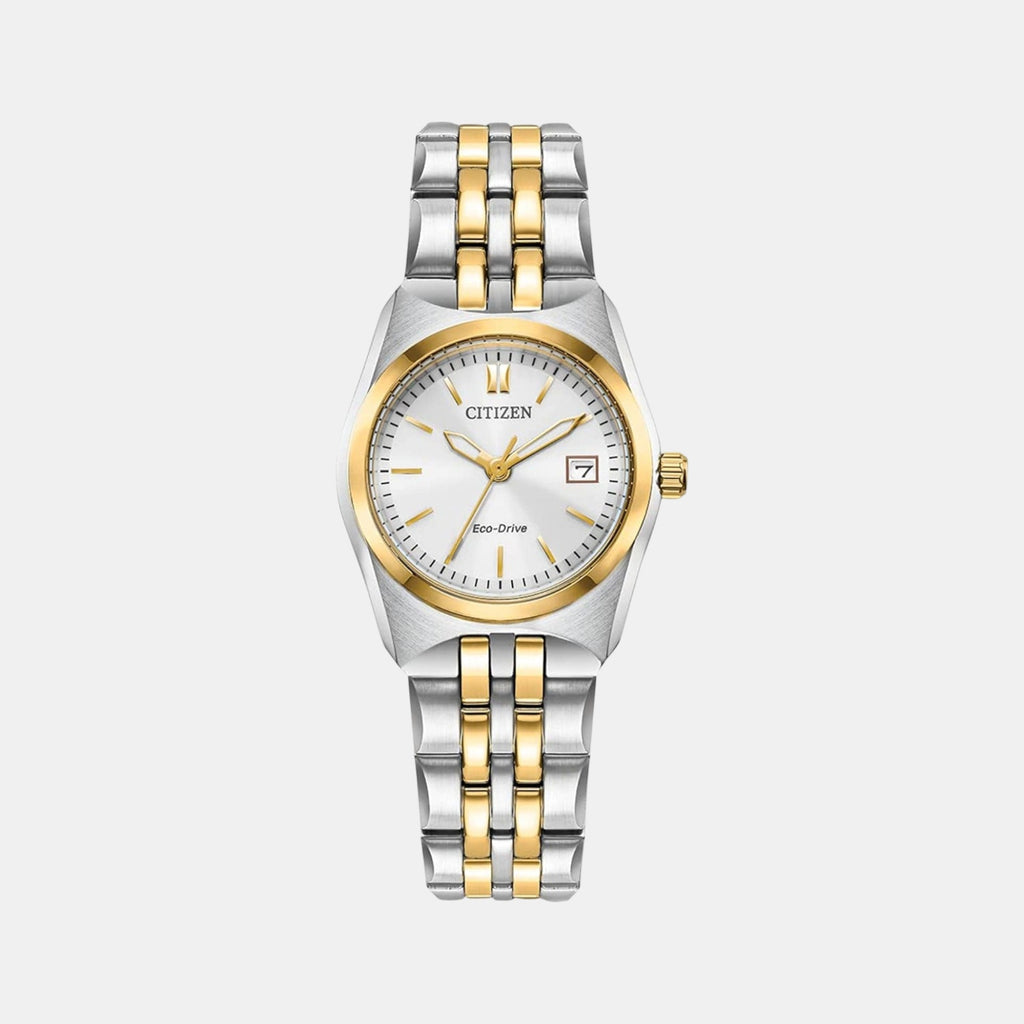 Corso Women Eco-Drive White Dial Analog Stainless Steel Watch EW2299-50A