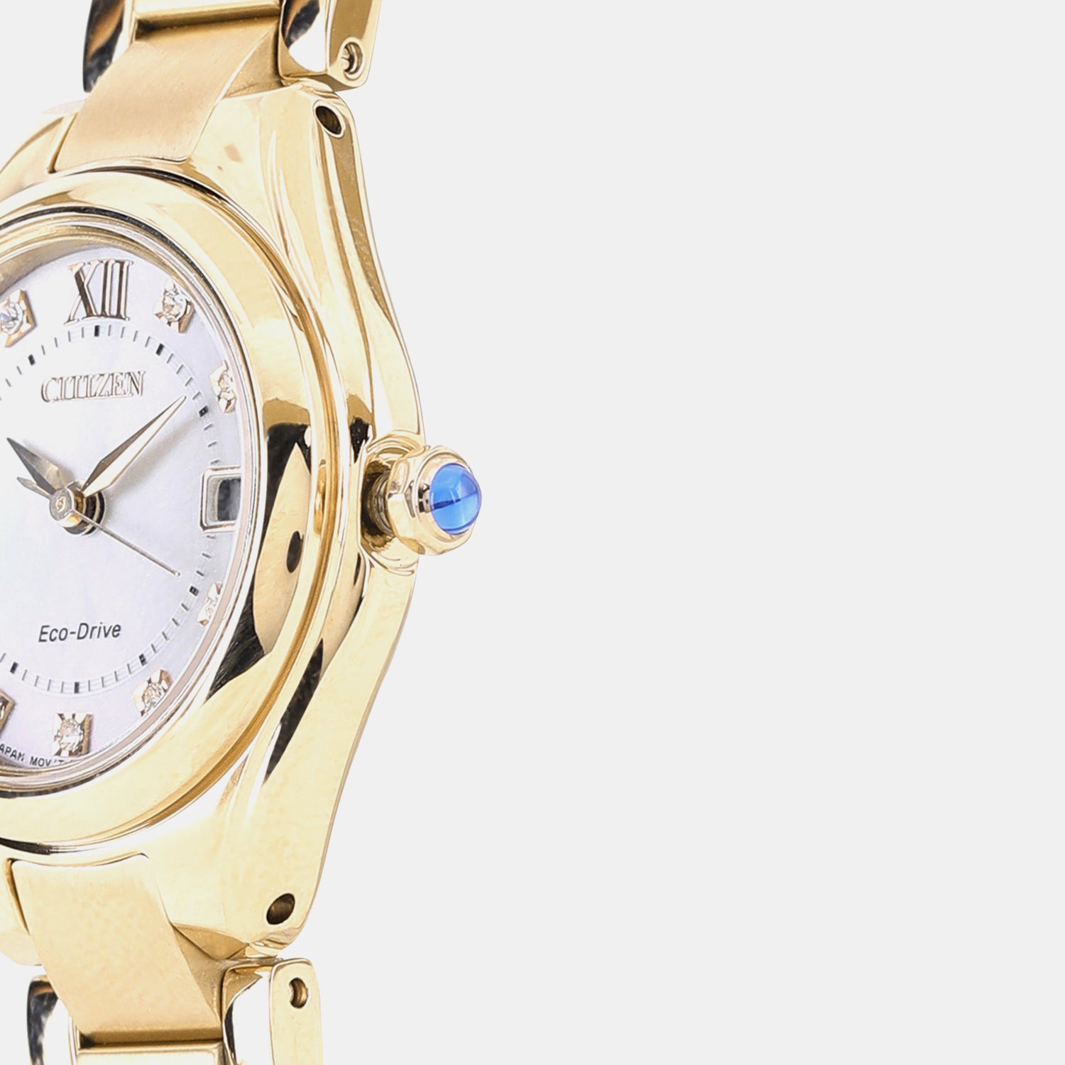 Eco-Drive Women Quartz Mother Of Pearl Dial Analog Stainless Steel EW2543-85D