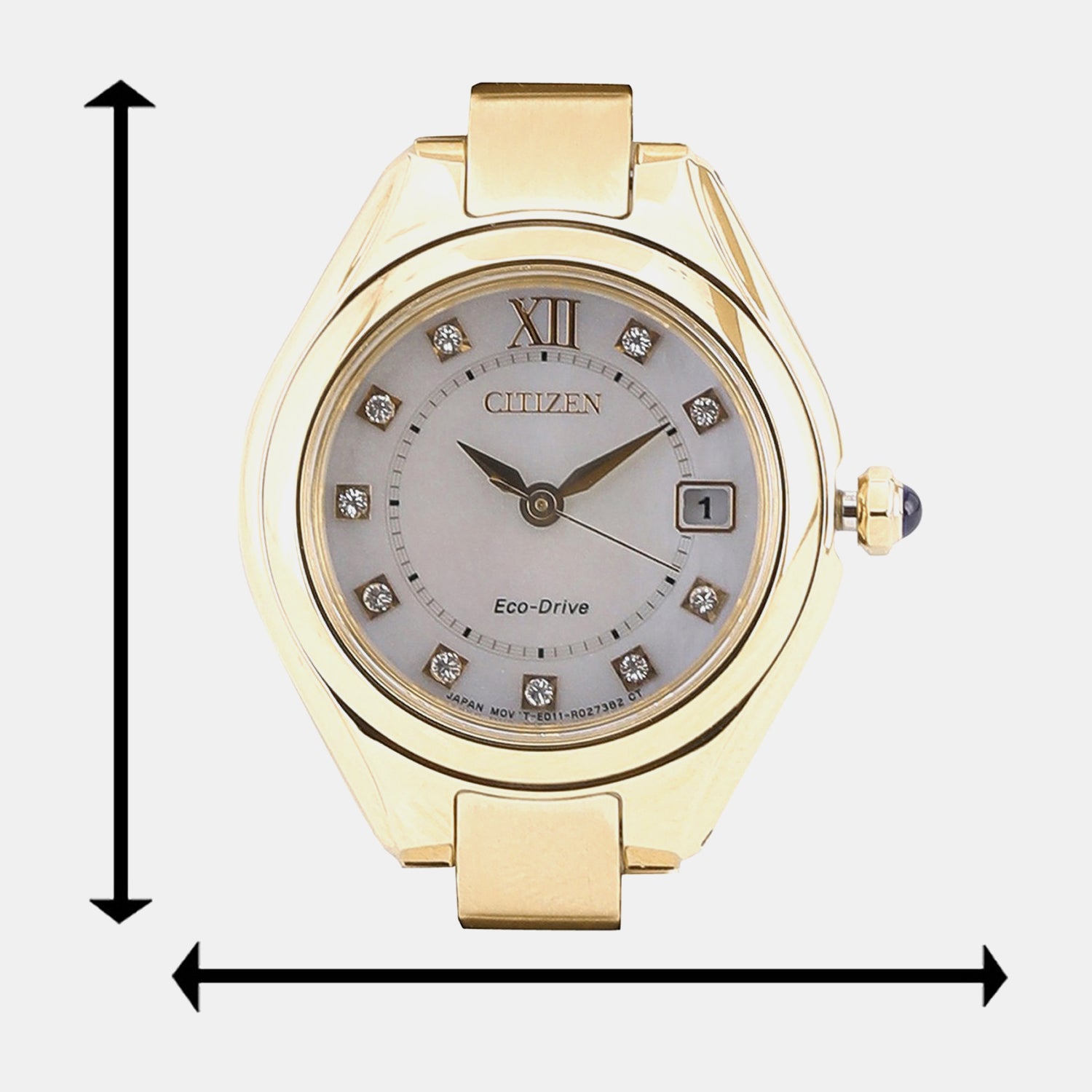 Eco-Drive Women Quartz Mother Of Pearl Dial Analog Stainless Steel EW2543-85D