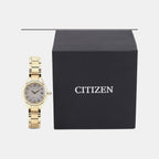 Eco-Drive Women Quartz Mother Of Pearl Dial Analog Stainless Steel EW2543-85D