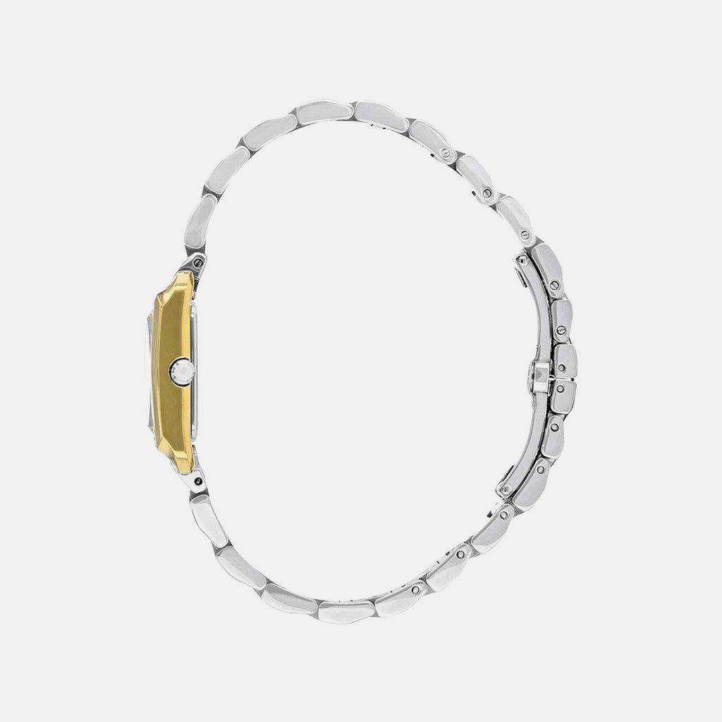 Women Eco-Drive White Dial Analog Stainless Steel Watch EW5554-82D