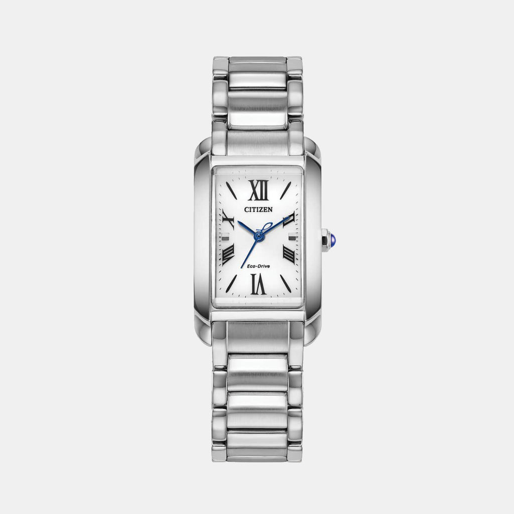 Citizen L Women Eco-Drive Silver Dial Analog Stainless Steel Watch EW5620-55A