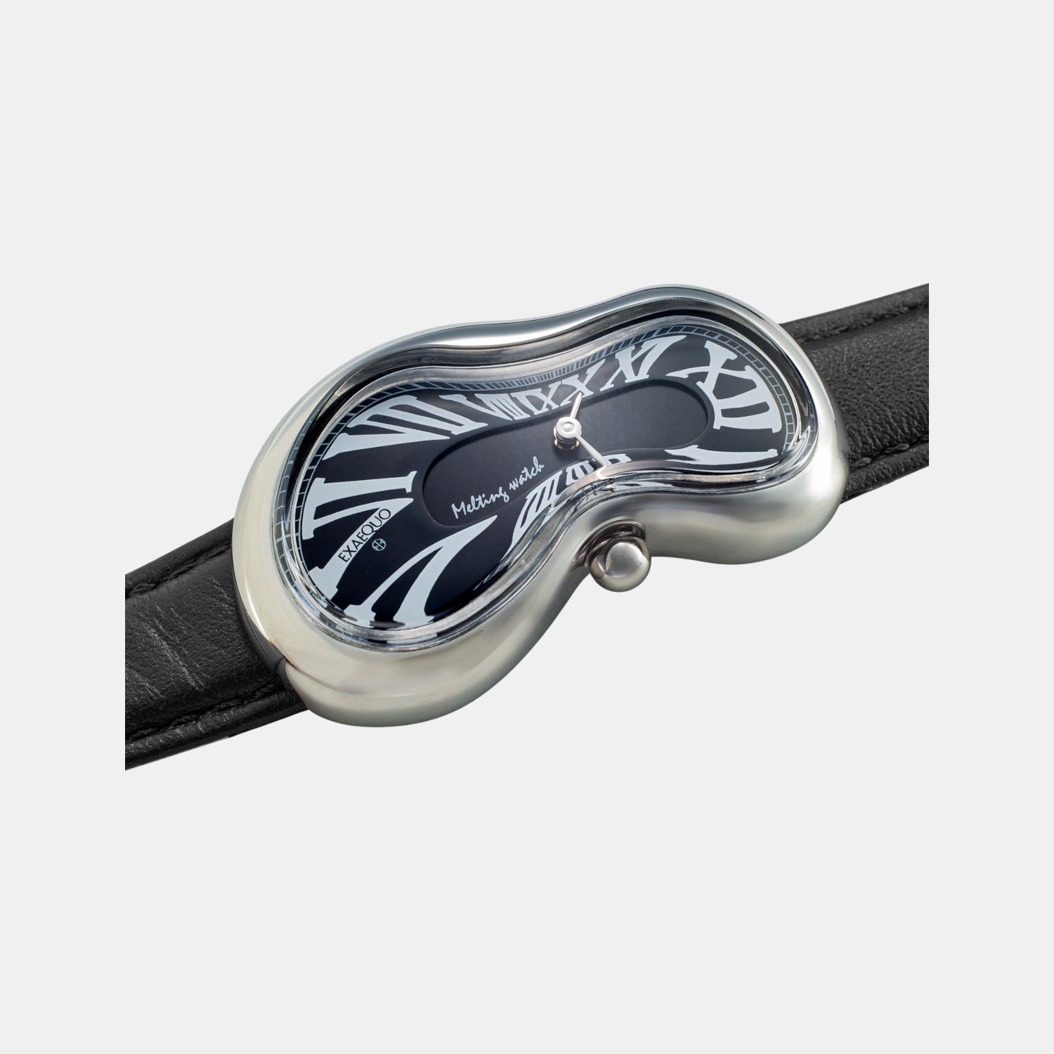 Classic Unisex Quartz Black Dial Analog Leather Watch EX0001.0001