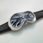 Classic Unisex Quartz Black Dial Analog Leather Watch EX0001.0001