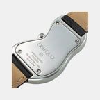 Classic Unisex Quartz Black Dial Analog Leather Watch EX0001.0001