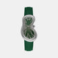Classic Unisex Quartz Green Dial Analog Leather Watch EX0001.0005