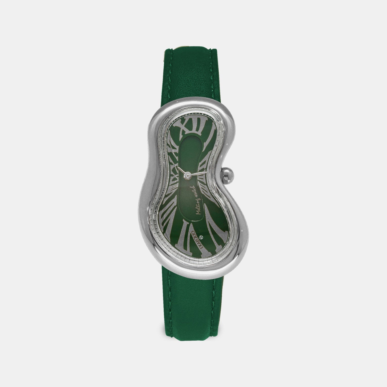 Classic Unisex Quartz Green Dial Analog Leather Watch EX0001.0005