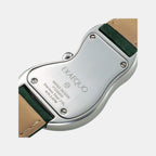 Classic Unisex Quartz Green Dial Analog Leather Watch EX0001.0005